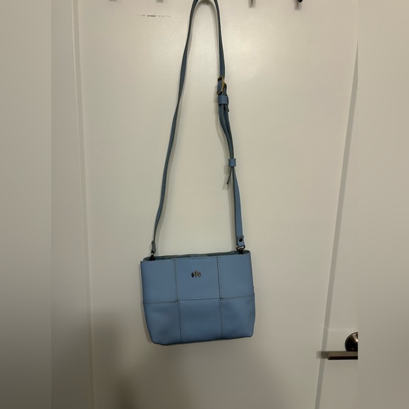 Portland Leather Handbags - Like New Portland Leather Charolette Crossbody Bag in Glacier Blue